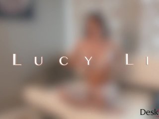 Lucy li anal plaisir en blanc lingerie, sexe film 3e