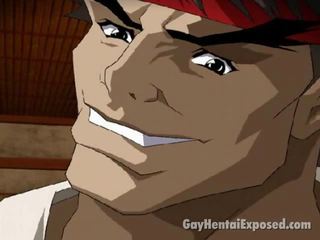 Menggoda anime homoseksual mendapat terikat sehingga dalam yang sauna oleh beberapa berahi kancing