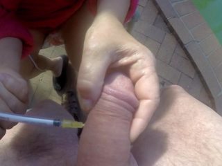 妻 administers injections a 手 仕事 & 私 精液: 高解像度の セックス ビデオ 53